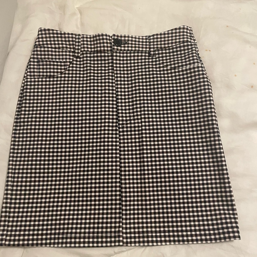 Black and white gingham mini skirt forever 21